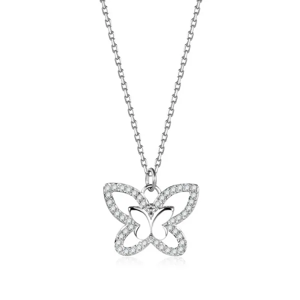 Butterfly 925 silver pendant necklace product example